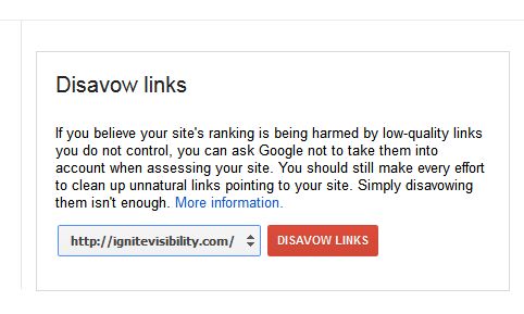 negatve seo disavow links