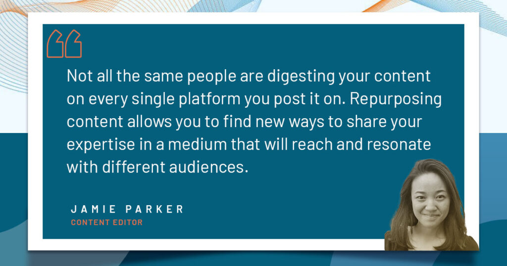 Jamie Parker - Repurposing Content