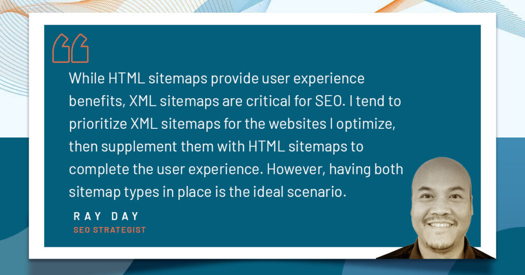 Expert Quote on Sitemaps - Ray Day 