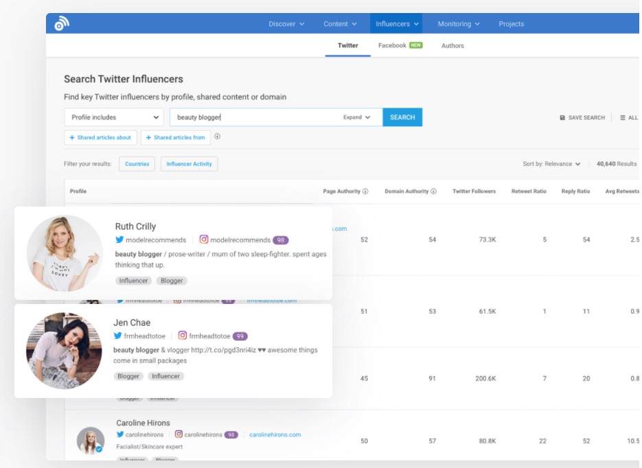 BuzzSumo.com Influencer Tool