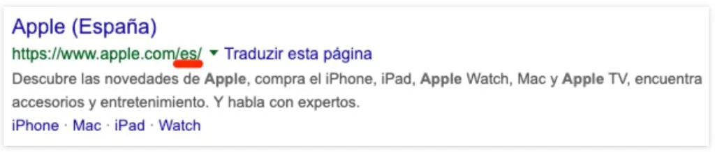 Google "Apple" in Spain