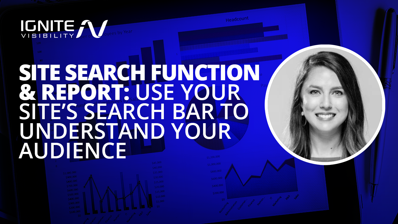 Site Search Function & Report: Use Your Site's Search Bar to Understand Your Audience