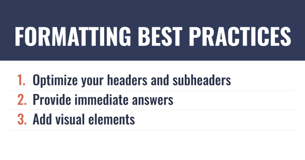 Formatting Best Practices