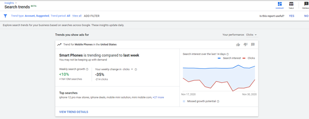 Search Trend Insights from Google Ads