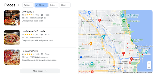 Google Listings for Local Businesses Meeting Above Criteria